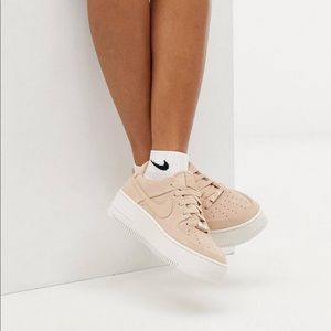 Nike Air Force 1 Sage pale pink suede sneaker